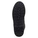 Introducing the Alpinestars Turnstone Shoes by ALPINESTARS: black leather Chelsea boots featuring a rugged sole, elastic side panels, and convenient front and back pull tabs. Crafted from durable bovine leather, these shoes offer a sturdy look ideal for any adventure.