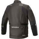 The Alpinestars Andes v3 Drystar Jacket Black by ALPINESTARS is ideal for touring, featuring multiple zippered vents and pockets, adjustable arm straps, shoulder and chest logos, enhanced abrasion resistance, and durable fabric for superior weatherproofing.