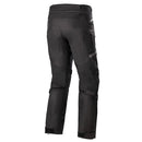 The Alpinestars Monteira Drystar XF Pants, offered by Crown Kiwi Enterprises Limited, are black motorcycle pants designed with reinforced knees and knee armor. They feature multiple zippered pockets and an adjustable waist, proudly displaying the Alpinestars logo on the right thigh. Crafted from durable fabric with a waterproof membrane, they offer enhanced protection.