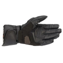 The Alpinestars Stella SP-8 v3 Gloves, offered by Crown Kiwi Enterprises Limited, are designed for women's performance riding. These gloves feature protective knuckles and intricate stitching for abrasion resistance, with reinforced padding on the palm and fingers for enhanced durability. They also come with a small logo that adds a touch of style and comfort.