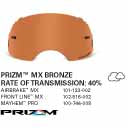SAMPLE PICTURE - Oakley Prizm MX Bronze lens - for Airbrake (OA-101-133-002), Front Line (OA-102-516-002) and for Mayhem Pro (OA-100-744-008) goggles - have a 40% rate of transmission