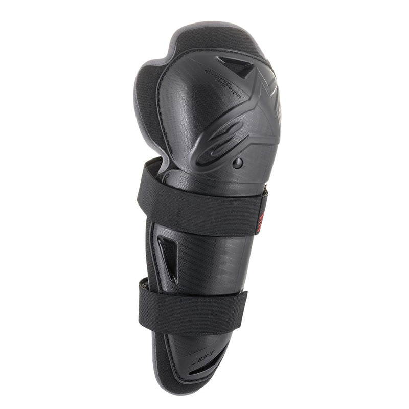 The ALPINESTARS Bionic Action Knee Protectors feature an ergonomic design with adjustable straps, perfect for sports or activities needing leg protection. Their smooth, aerodynamic surface enhances comfort and fit while providing superior impact absorption.
