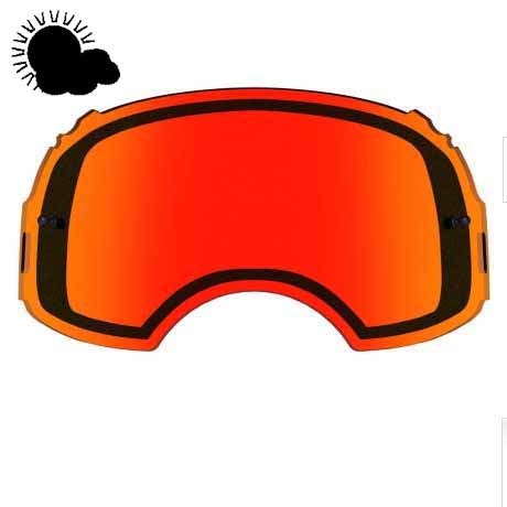 OA-59-071 - Oakley persimmon dual lens for Airbrake MX goggles (single lens) - rate of transmission 54% for days with cloud and sun