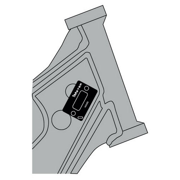 Introducing the HARDLINE Hour Meter Wireless for Motorcycles, a packaged accessory featuring an LCD screen. The packaging emphasizes its standout features: wireless operation, waterproof design, universal link cable compatibility, and an engine vibration sensor. The prominent HARDLINE logo and supplementary information are displayed on the upper section of the packaging.