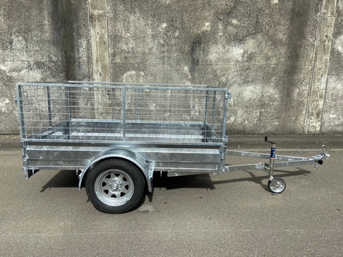 Custom Built Caged 7x4 Trailer