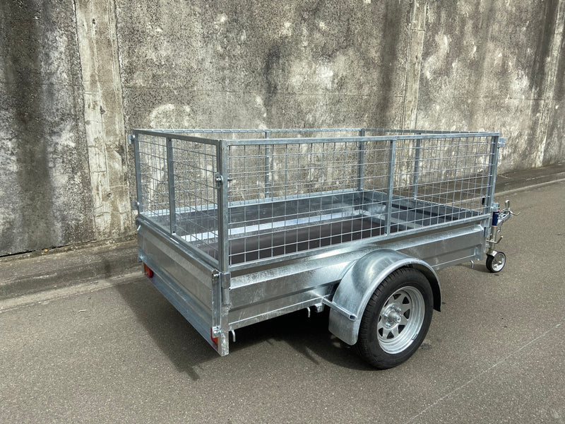 Custom Built Caged 7x4 Trailer