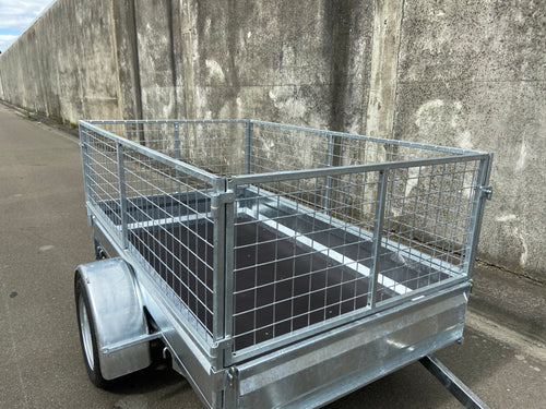 Custom Built Caged 7x4 Trailer