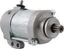 An image displays the STARTER MOTOR ARROWHEAD 410 WATT, a metallic automotive device that includes mounting bolts. The motor has a cylindrical shape with a gear protruding from one end. Although the brand name "VERTEX" is faintly visible on the side of the motor, it's known for its high-quality rotating electrical parts.