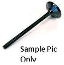 The image shows the NAMURA EXHAUST VALVE PSYCHIC, featuring a black engine valve with a shiny metal surface and a round flat head, ideal for Honda CRF150F (2006-2017) performance upgrades. The item is displayed against a white background, with the text "Sample Pic Only" written below it.