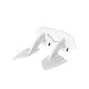 The Alpinestars BNS SB Attachment Plate by ALPINESTARS is a white wall kayak rack with two curved, padded hooks for secure storage and a stable attachment plate. It features a flat base for easy wall mounting, providing safe and reliable kayak support.
