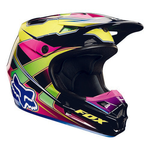 Fox V1 Race Helmet Visor Yellow/Blue