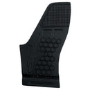 The Alpinestars Tech-8 Sole Insert by Crown Kiwi Enterprises Limited features a black rubber heel plate with hexagonal and grid patterns, an embossed Tech-8 logo, and vertical grooves. It's designed for sizes 10-11.