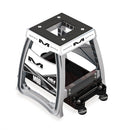 The Crown Kiwi Enterprises Limited MATRIX M60 Stand Caddy is equipped with rubber caster rollers for easy mobility and features a flat surface along with protective side panels. The caddy comes in black.
