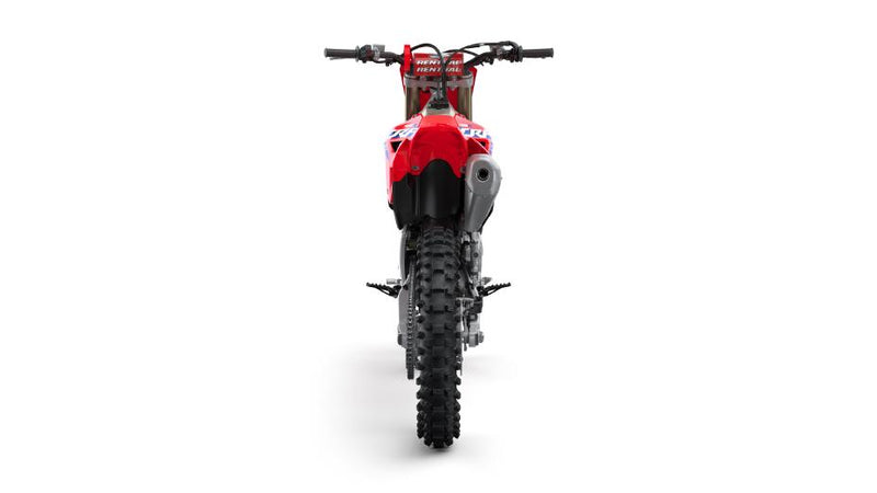 Limited stock alert! Grab the 2024 Honda CRF450R by Honda with HRC Launch Control, sleek lightweight design, hydraulic clutch, and Showa suspension. Highlighted by a red banner and tag, it's now just $12,195—save $3,500!.