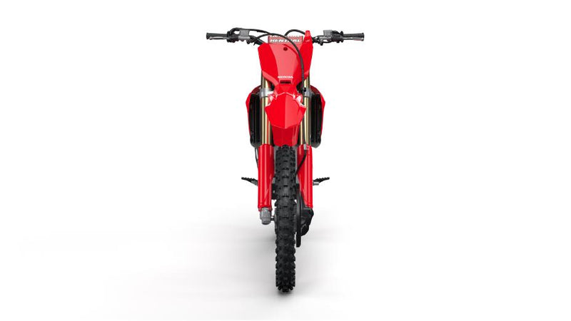 Limited stock alert! Grab the 2024 Honda CRF450R by Honda with HRC Launch Control, sleek lightweight design, hydraulic clutch, and Showa suspension. Highlighted by a red banner and tag, it's now just $12,195—save $3,500!.